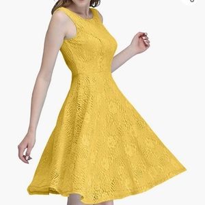 Kingfancy Women Floral Lace Bridesmaid Party Dress Short Cocktail Dress